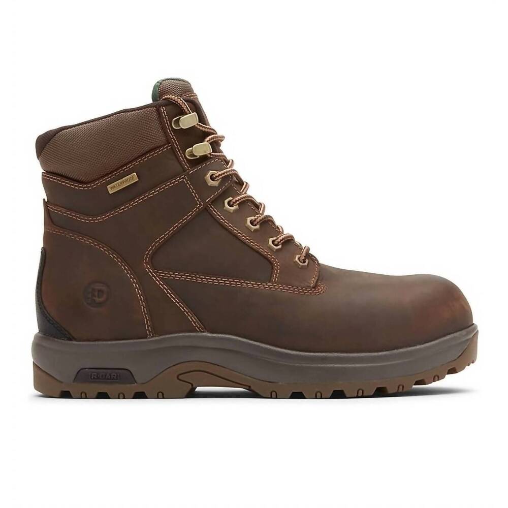 NEW DUNHAM men's 6" safety toe waterproof work boot in brown